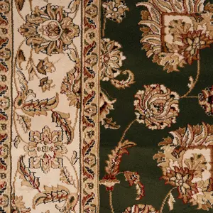 Gold Green Classical Oriental Floral Area Rug 200cm x 290cm