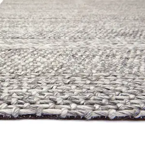 Plain Grey Stripe Handmade Luxurious Modern  Easy to Clean Rug For Bedroom LivingRoom and Dining Room -160cm X 230cm