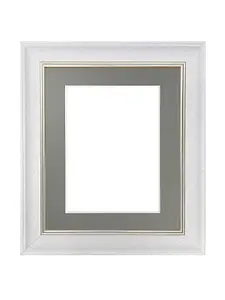 Scandi White Speckled Frame with Dark Grey Mount for Image Size 20 x 16 Inch