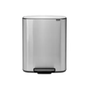 Brabantia Bo 60 Litre Pedal Bin Matt Steel