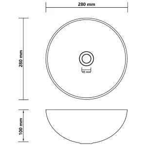 Berkfield Bathroom Sink Ceramic Dark Grey Round