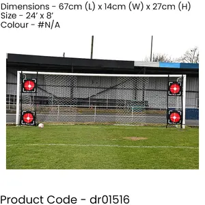 4x Full Size Football Net Top Bins Target Set Freekick Penalty Accuracy Training