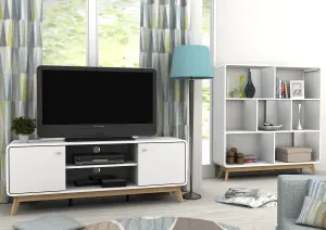 Loft24 Cassie TV-Stand with 2 Doors White