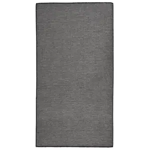 Outdoor Flatweave Rug 80x150 cm Grey