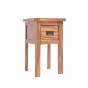 Padua 1 Drawer Petite Bedside Table Brass Drop Handle