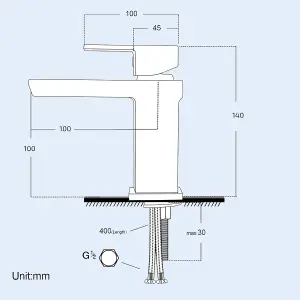 Nes Home Saturn Waterfall Design Basin Sink Mono Mixer Tap & Deck Mounted Bath Filler Tap