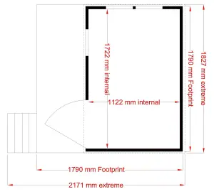 Shire 6x4 ft Command Post Whitewood pine Playhouse - Assembly required