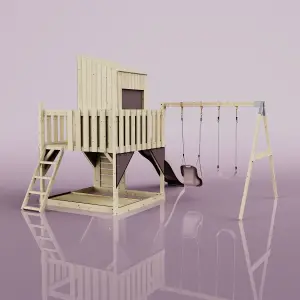 PolarPlay Kids Climbing Tower & Playhouse with Swing and Slide - Swing Olavo Rose