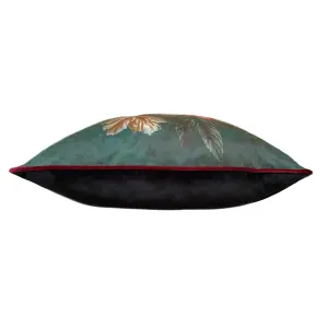 Evans Lichfield Eden Bloom Velvet Piped Feather Filled Cushion