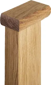 Cambridge Half Flat Cap Oak to fit 90mm Newel Post (W) 110mm x (L) 52mm x (H)27mm