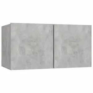 Berkfield Hanging TV Cabinets 3 pcs Concrete Grey 60x30x30 cm