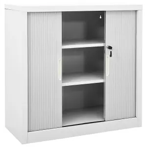 Berkfield Sliding Door Cabinet Grey 90x40x90 cm Steel