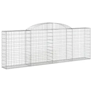 Berkfield Arched Gabion Baskets 8 pcs 300x30x100/120 cm Galvanised Iron