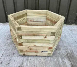 2025 Simply Wood Signature Classic HEXAGON Planter - Extra Large