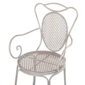 Set of 2 Garden Chairs CILENTO Metal Grey