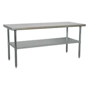 Sealey Stainless Steel Workbench 1.8 Meters Work Top 120kg Capacity AP1872SS