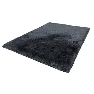 Ultra Thick Plush Shaggy Rug Dark Navy Blue Rug 140x200cm for the