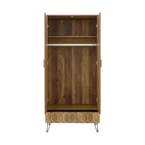 GFW Orleans 2 Door 1 Drawer Wardrobe Mango