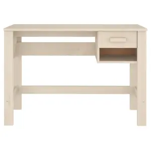 Berkfield Desk Honey Brown 110x40x75 cm Solid Wood Pine