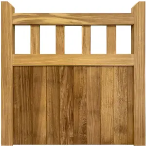 Iroko Cottage Gate Single - 2.1m Wide x 1.2m High - Left Hand Hung