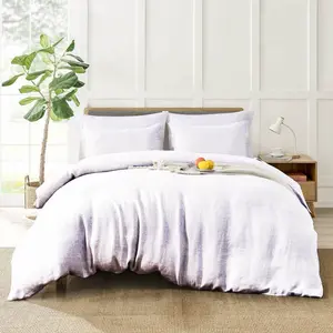 My Home Store Fridi Microfiber Reversible Duvet Cover Set Easy Care Non Iron Bedding Sets White / Single Duvet Cover + 1 Standard Pillowcase