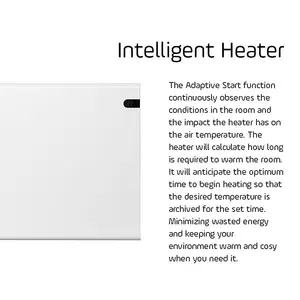 Adax Neo Electric Panel Heater, Wall Mounted, 600W, Lava Grey