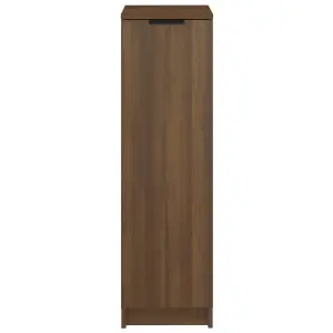 Berkfield Shoe Cabinet Brown Oak 30x35x100 cm Engineered Wood