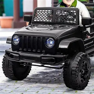 Kids Black Electric Off-Road Ride On Car Toy Truck Truck Off-Road Toy Black - HOMCOM