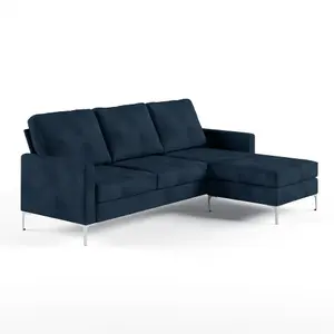 Chapman sectional sofa in velvet blue