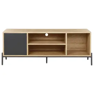 Beliani Modern TV Stand Light Wood MOINES