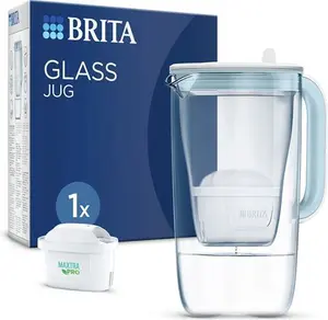 BRITA Glass Water Filter Jug Light Blue 2.5L