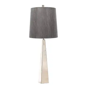 Luminosa Ascent 1 Light Table Lamp Polished Nickel, E27