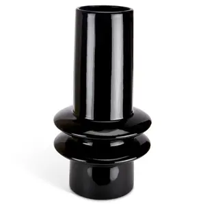 Tall Ceramic Bubble Vase - 30cm - Black