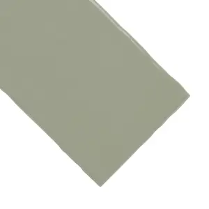 Vernisse Sage green Gloss Plain Ceramic Indoor Wall Tile, Pack of 80, (L)150mm (W)75.4mm