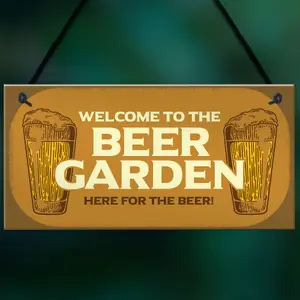 Funny Garden Sign Home Bar Man Cave Garden Plaque Gift For Men New Home Gift