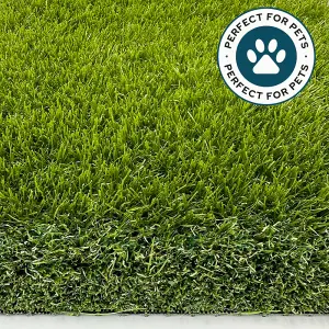 PET LUXURY 38mm ARTIFICIAL GRASS - 2M X 13M - Natural and Realistic Looking Fake Astro Lawn Turf