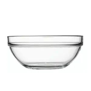 Queensway Home & Dining 1.7L Clear Glass Mixing Single Bowl Cooking Baking Serving Vegetable Salad