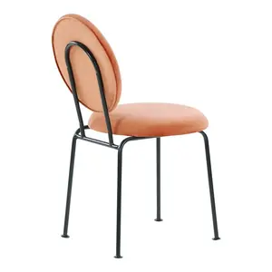 Medallion Upholstered Dining Chair Peach