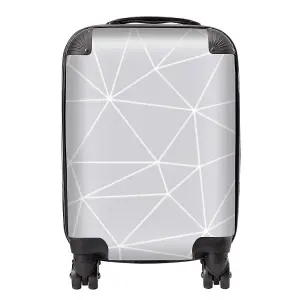 Geometric Triangle Pattern Suitcase - Small