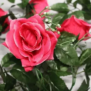 Best Artificial 7ft Pink Silk Rose Garland decoration - perfect from home, office or events