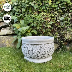 Ornate Flower and Leaf design Planter