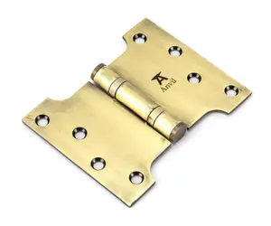 From The Anvil Aged Brass 4 Inch x 3 Inch x 5 Inch  Parliament Hinge (pair) ss