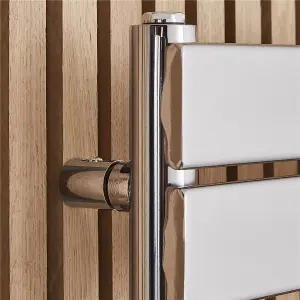 1200mm (H) x 600mm (W) - Chrome Vertical Bathroom Towel Radiator (Bath) - (1.20m x 0.6m) Depth 65mm