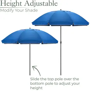 Portable Beach Parasol Tilting - Blue