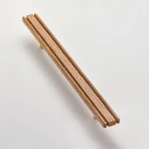 Solid Oak & Brass Handle - Harvington 320mm Light Oak