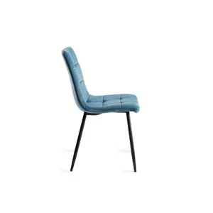 Cressida Upholstered Dining Chair (Set of 2) Petrol Blue