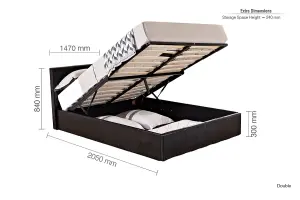 Birlea Berlin Double Ottoman Bed Brown