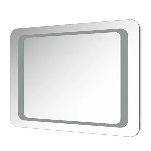 Rectangular Wall Mounted LED Bathroom Mirror with Anti Fog and Sensor 600 x 800 mm