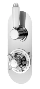 Traditional Concealed Twin Thermostatic Shower Valve, 1 Outlet - Chrome - Balterley