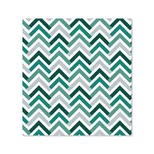 Geometric Retro Vintage Chevron Pattern Premium Glass Kitchen Splashback W900mm x H750mm